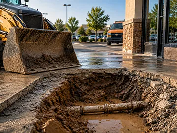 Slab leak repair in Atlanta, Georgia.